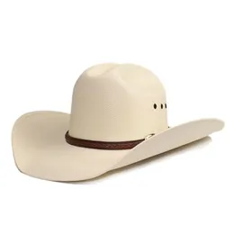 Breite Krempe Hüte Eimer 2023 Western Jazz Cowboy Hut atmungsaktiv handgewebt hart Set Sommer Unisex Sonne Sombrero Vaquero 230907