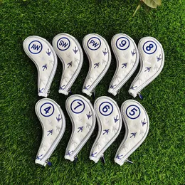 Outros produtos de golfe George Spirit Golf Club Head Cover Capa protetora de clube de ferro PU de alta qualidade mais capa de ferro de veludo 456789APS 9pcs 230907