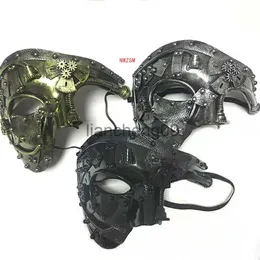 Party Masks Mechanical Gear Steampunk Phantom Masquerade Cosplay Mask Half Face Costume Halloween Christmas Party Props Adult Anime Masque X0907