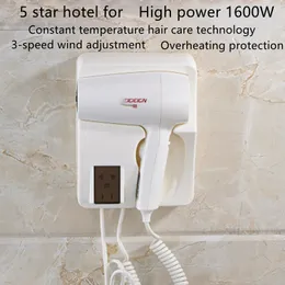 Andra massageföremål 1600W Power El Wallmontered hårtork med 2 nivåer av och kallt lufthushåll Badrum Dry 230906