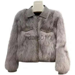 FURE FURE FUA FUA 2023 Odzież damska Koreańska moda Faux Fox Fur Płot zimowy nowy x0907