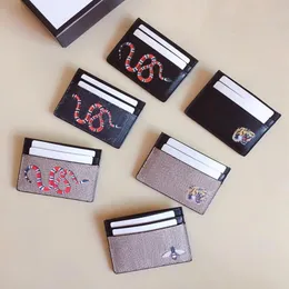 Роскошные дизайнерские держатели для кредитных карт для мужчин и женщин, модные мини-кошельки со змеей и тигром, высококачественные маленькие кошельки для монет, Money Cardh255p