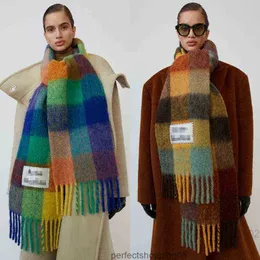 Ac Studios Men and Women General Scarves Cashmere Designer Blanket Scarf Woman Style Colorful Plaid Tzitzit Imitation