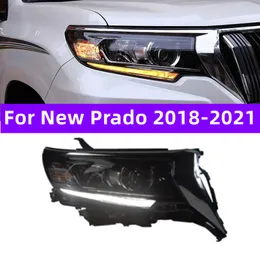 Bilstrålkastare ersättning för Toyota New Prado 20 18-20 21 Cruiser LED-lampor drl signal främre strålkastare