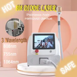 Nowa duża moc 2000 W Diode Laser 808 Usuwanie włosów 3 fale 755 808 1064 Maszyna do usuwania włosów Cena Factory