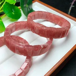 Filo di agata di pizzo rosso naturale braccialetto fatto a mano gioielli di quarzo di cristallo braccialetto elasticizzato regalo di compleanno per bambini 1 pz 8x14mm