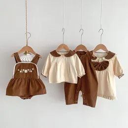 Kleidungssets MILANCEL Herbst Baby Kleidung Set Kleinkind Niedlich Blumen Body Schleife Kleid Mädchen Outwear