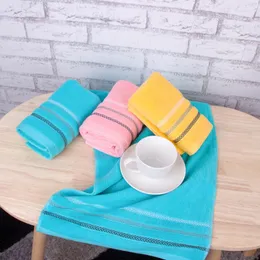 Ręcznik czysty bawełniany odcięcie w paski w paski reklamę prezent na twarz mycie haft haftowe logo Dostosowanie dla dorosłych 2PCS