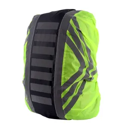 Outdoor Bags Large Area Reflective Backpack Cover Night Travel Safety Waterproof Camping Rain Protection 230907