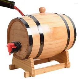 Barril de madeira do distribuidor do vinho 1L do carvalho do tambor do uísque para cocktails da idade do rum