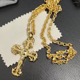 Ожерелья с подвесками в европейском и американском ретро стиле, персонализированное панк-винтажное ожерелье с большим пламенем