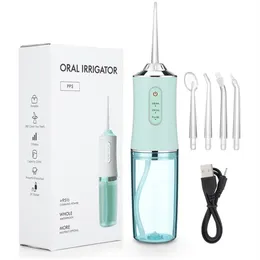 50%off Oral Irrigators Hand Held Electric Tooth Punch Portable 220ML Capacity 3 Model 360°Clean Your Teeth White Pink Green 3 Colo251D