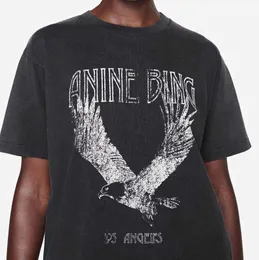2023 AB Niche Eagle Print t Shirt Fried Snowflake Color Designer Tee Women Black Short-sleeved T-shirt Tops Polos Cheap Sale High Quality 777ess
