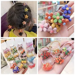 Accessoires pour cheveux 20 pièces ensemble ikat rambut bayi dengan bunga binatang lucu et kepala pour kuncir kuda gadis Aksesori 230907