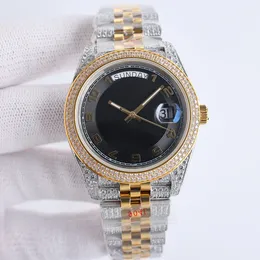 Mens Diamond Watch Watch 2834 자동 기계 운동 시계 40mm 사파이어 패션 비즈니스 디자이너 904L 시계 Montre Luxe