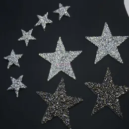 Blingbling Star Design Crystal Fix strinestone Мотивы железо на трансферте -пятницах Applique для обуви для одежды 10pcs lot228n