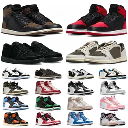 Men Classic Design Low Mid High Basketball Shoes 1s Men and Women 15 Satin Lost and Found Factival Black White Phantom Mocha Olive Men Switch Sneakers