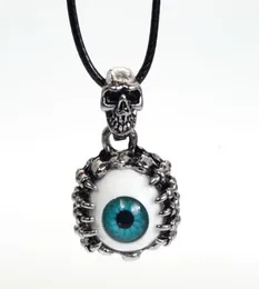 New Demon Evil Eye Netlaces Prendants Punk Skull Pendant Men Personalized Necklace Vintage Resident Evil Eye Collares4874025
