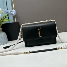 Высококачественная сумка-раскладушка, сумка-мессенджер, роскошная дизайнерская универсальная сумка Sunset, женская сумка из необработанной кожи, модная сумка через плечо, кошелек на цепочке