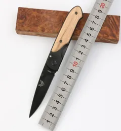 Benchmade DA44 survival Coltello pieghevole tascabile Manico in legno Finitura in titanio Coltelli tattici con lama Coltelli tascabili EDC X49 X50 di BM427526004