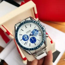 Omeg Bilek Erkekler İçin Saatler 2022 Yeni Erkek Saatler Tüm Dial Work Quartz En İyi Lüks Marka Kronograf Saat Moda 001285L