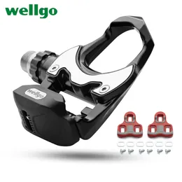 Cykelpedaler Wellgo R302 Road Pedal Ultralight 270g All Alloy Cr Mo Axle Bearing Self Locking Clipless Bicicleta With Cleats 230907