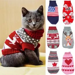 Kostiumy kota Śliczne kostiumy dla kota Sweter Winte ciepłe ubrania dla kotów Katten Sphynx Pullover Mascotas Odzież Gatos Produkty dla zwierząt 230908