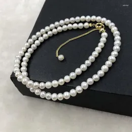 Choker eleispl smycken små pärlor 5mm vita fw pärlor halsband gratis armband