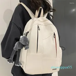 Backpack Fashion Men Women School Female Male Trendy Cool College Bag Travel Girl Boy Solid Color Book Lady Student