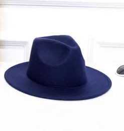 Ishowtienda chapéus femininos de lã, chapéus clássicos de cavalheiro, aba larga, lã de feltro, chapéus fedora para disquete, top jazz, 4616013
