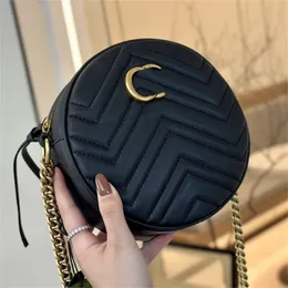 Mini Circular G Marmont Designer Damenhandtaschen Schwarz Weiß Umhängetasche Dame Umhängetasche Brief Geldbörsen Weibliche Modische Umhängetasche