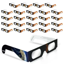 Confezione da 25 occhiali per eclissi solare, approvati dalla NASA, con paralume Eclipse certificato CE e ISO per la visione diretta del sole
