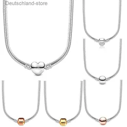 Pendant Necklaces 2023 new S925 Silver for women Designer Jewelry Original DIY fit Pandora Moments Snake Chain Necklace Fashion clavicle chains with box Q230908