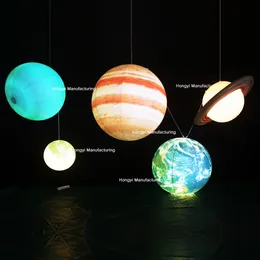 Diğer Etkinlik Partisi Malzemeleri Jüpiter Neptune Uranus Moon Sun Earth PVC LED Işıklarla Şişirilebilir Balonlar 230907