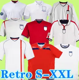 Anglia Retro Soccer Jersey 2000 2002 2004 2006 2008 2012 2012 Gerrard Shearer Carragher Lampard Rooney Owen Terry Classic Vintage Football Shirt