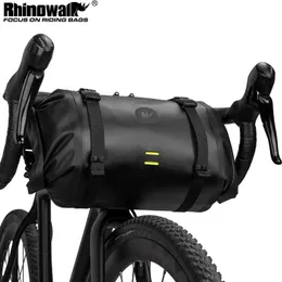 Panniers Bags Rhinowalk Bike Handlebar Bag Waterproof Big Capacity 4L12L Frame Front Tube Cycling Trunk Pannier Accessories 230907