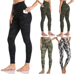 Leggings da yoga da donna 2020 nuovi pantaloni da yoga sportivi a vita alta leggings con stampa mimetica tasca Activewear abbigliamento da palestra237p