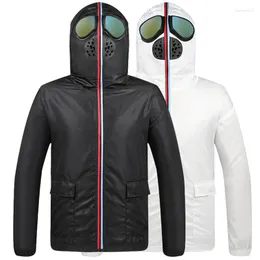 Erkek ceketler artı boyutu ceket erkekler gözlük ile kapşonlu rahat kıyafetler rüzgar geçirmez yüz şapka tavan paltosu