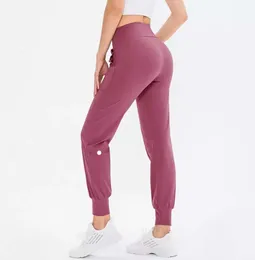 lu-03 Vrouwen Yoga Negende Broek Running Fitness Joggers Zachte Hoge Taille Elastische Womens Jogging 4 Kleuren L66ess