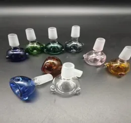 Bunter 14-mm- und 19-mm-Glaskopfnagel für trockenes Kräuterglas. Zubehör für Glasbongs und Wasserpfeifen. Zufällige Farbe
