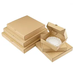 Cadeau cadeau 10pcs boîte à pizza papier kraft pizza prend en charge la taille personnalisée et l'impression 1176H