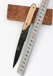 Benchmade DA44 survival Coltello pieghevole tascabile Manico in legno Finitura in titanio Coltelli tattici con lama Coltelli tascabili EDC X49 X50 di BM429612756