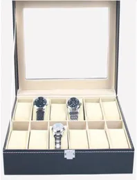Boîte de montre en Faux cuir, présentoir organisateur 12 fentes, boîte de rangement de bijoux 5791981
