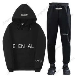 Marca de moda agasalho outono/inverno masculino feminino moletom com capuz conjunto reflexivo carta impressão jogging rua casal vestuário