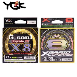 Linha de trança original japonesa ygk g soul x8 pesca 14lb60lb 150m200m xbraid atualização multifilamento linhas 230907