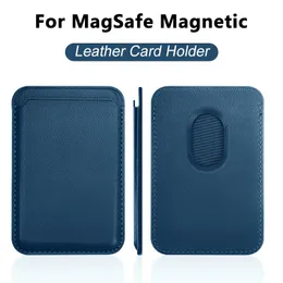 För Magsafe Magnetic Leather Plånbok Telefonfodral för iPhone 15 14 Pro Max 13 12 11 Mini XR XS Max 7 8 Plus Magnetic Card Bag Cover