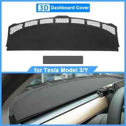 For Tesla Model 3 Y Dashboard Protection Cover Non-slip Sun Shade Dash Board Mats Nubuck Leather Sunshade Pads Car Interior Access2830