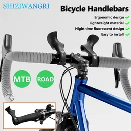 Bike Handlebars Components Bicycle Bar Ends Ergonomic Design Handlebar Nylon Handle Comfortable escence Grips Cycling Accessory 230907