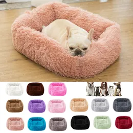 kennlar pennor hund sängar mattor super mjuk fyrkantiga husdjur säng katt plysch full storlek lugn bekväm sovande artefakt lugnande 230907