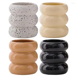 Candelabros Hermoso soporte de cerámica Contenedor de donut duradero Adornos de decoración de mesa de alta calidad para la oficina en casa